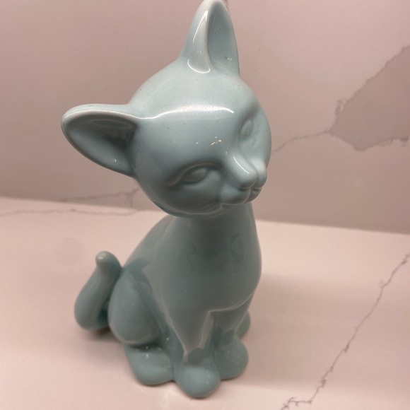 Ceramic Cat Decor - blue - Picture 3 of 4